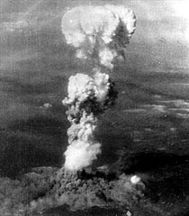 The Atomic Bomb Cloud over Hiroshima, Japan